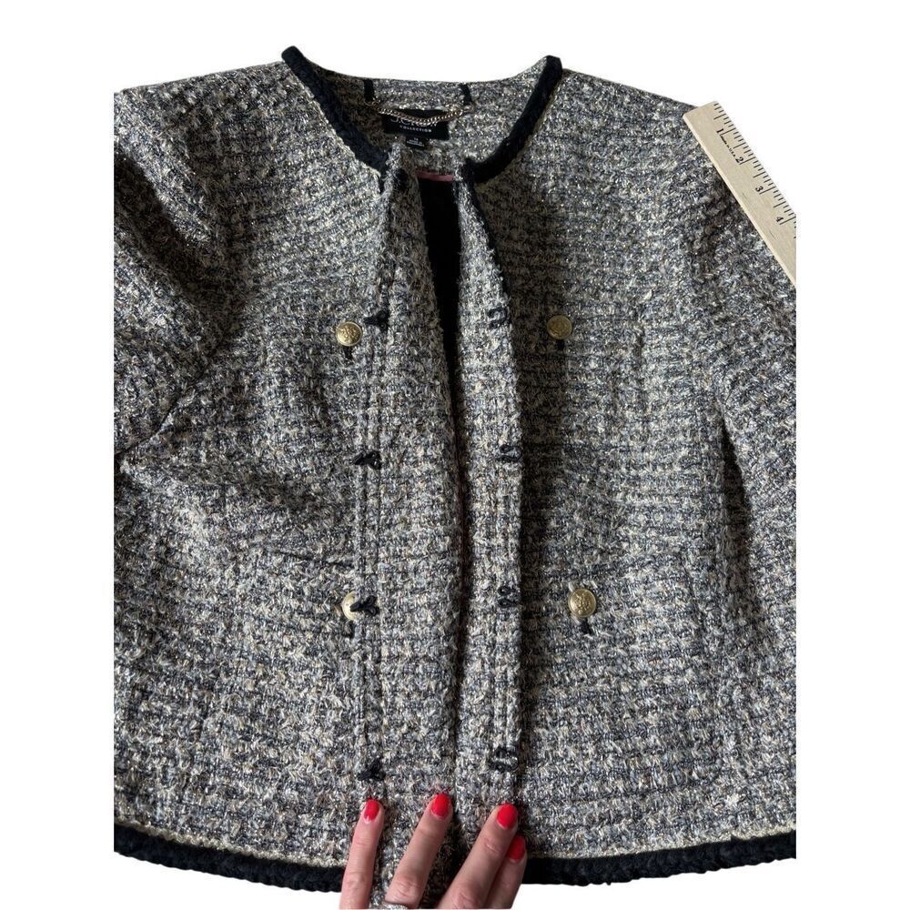 J. Crew Collection Louisa lady jacket Blazer size 16 tinsel tweed Wool Blend Me - Picture 13 of 15